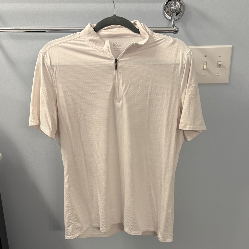 Dover Saddlery White Large Short Sleeve Equestrian Shirt